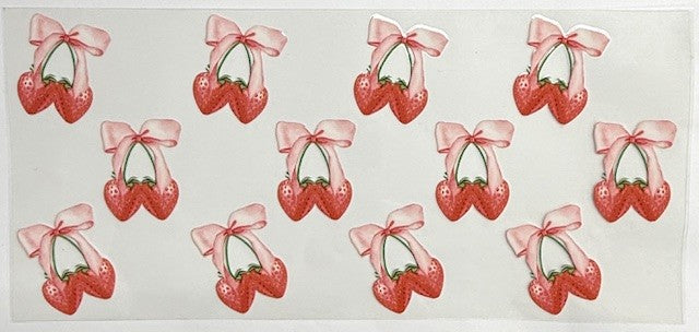 #67 Strawberry Bows- Cup Wrap