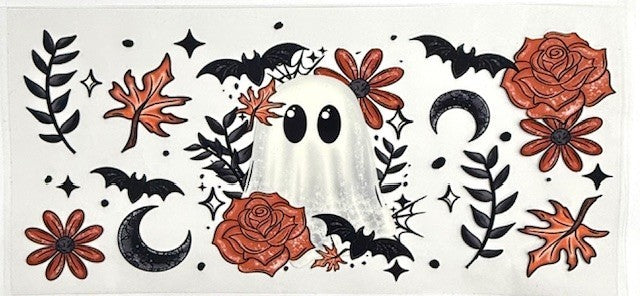 #58 Floral Ghost- Cup Wrap