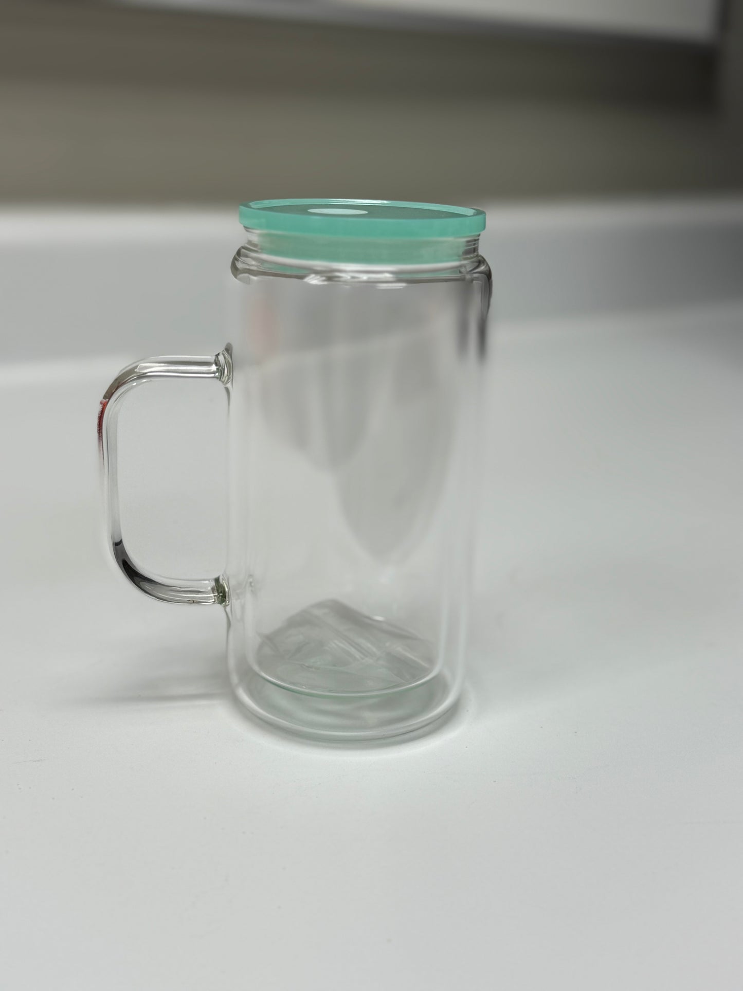 Mint Green Glass Cup