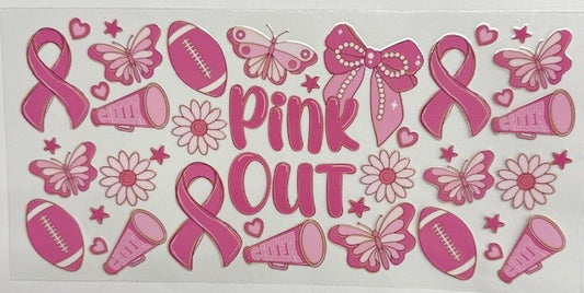 #9 Pink Out Cheer- Cup Wrap