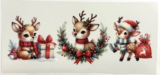 #100 3 Reindeer- Cup Wrap