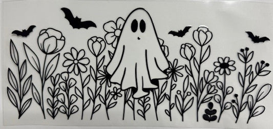 #112 Flower Ghost w/ Bats- Cup Wrap