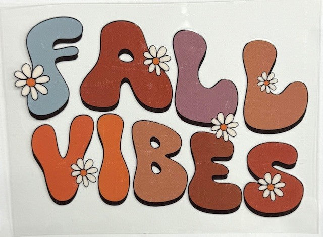 #91 Fall Vibes w/ Flowers- Decal