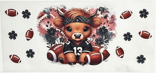 #77 Football Cow- Cup Wrap