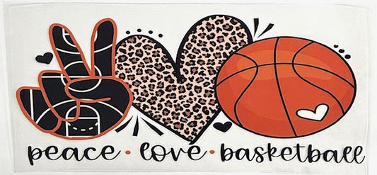 #76 Peace Love Basketball- Cup Wrap