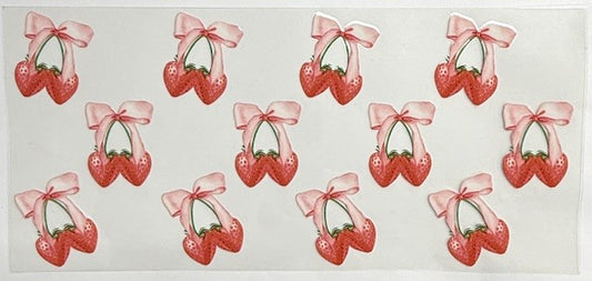 #67 Strawberry Bows- Cup Wrap