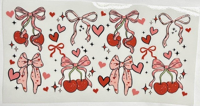 #66 Cherry Bows- Cup Wrap