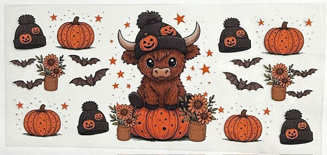 #51 Fall & Bat Cow- Cup Wrap