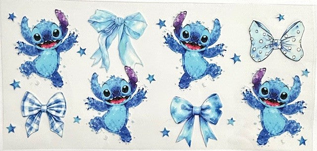 #37 Blue Bow Stitch- Cup Wrap