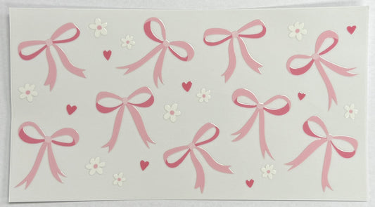 16oz Bows, Hearts and Daisies Cup Wrap