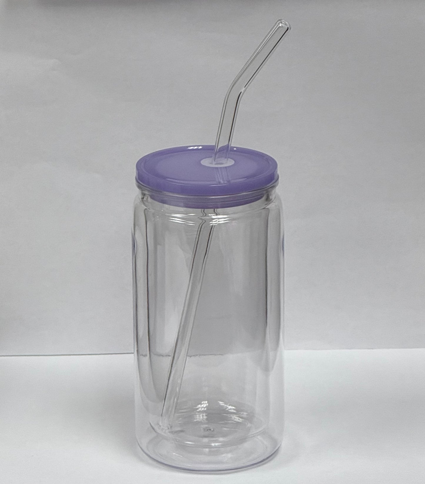 16oz Purple Straw and Lid