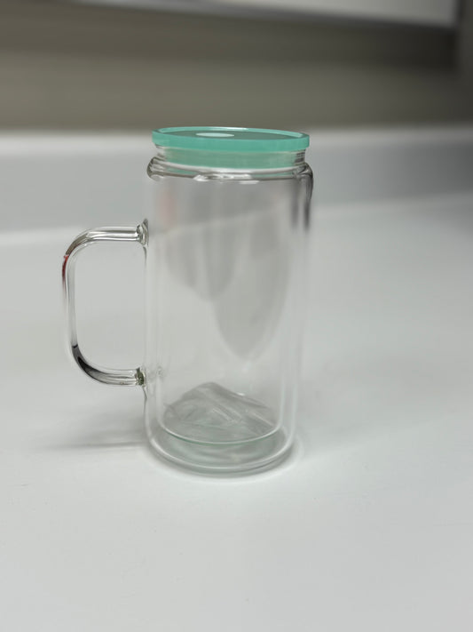 Mint Green Glass Cup