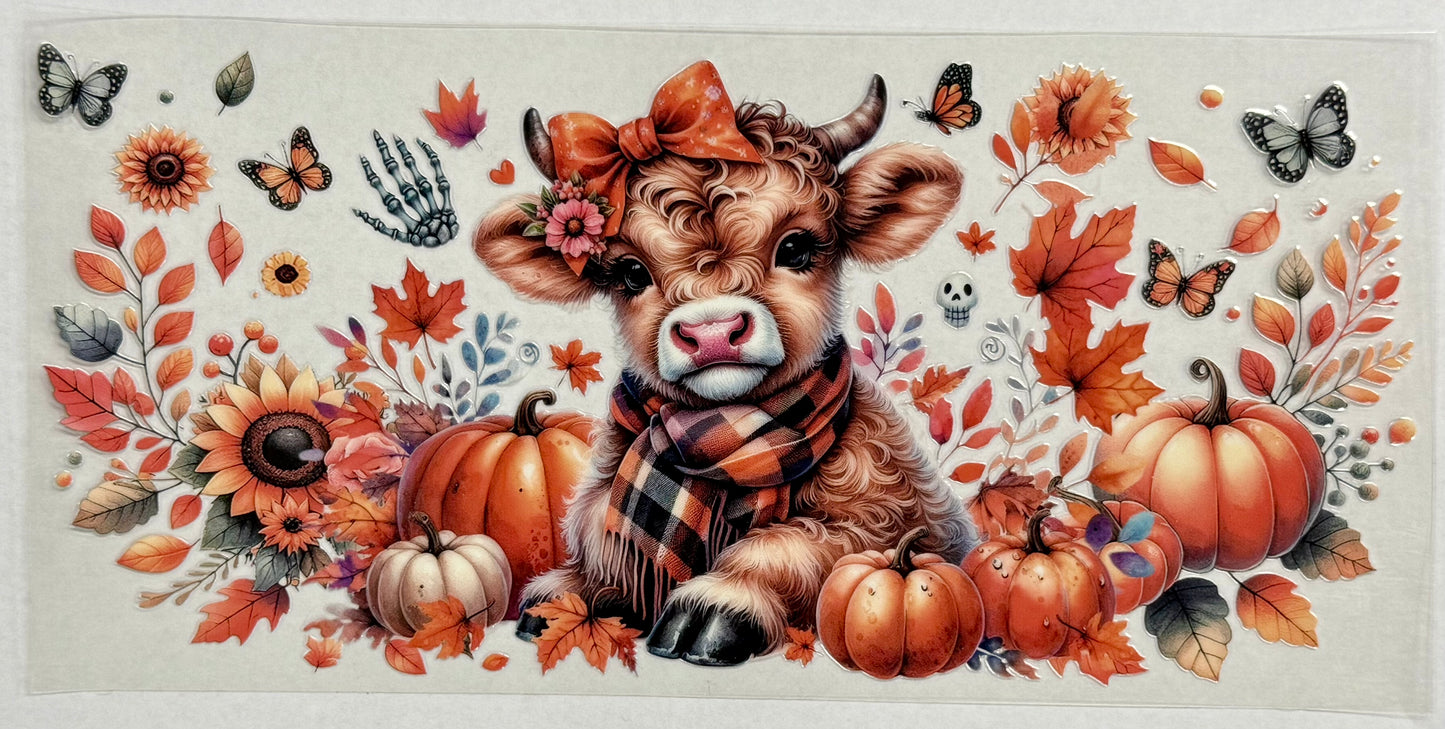 Fall Cow Cup Wrap