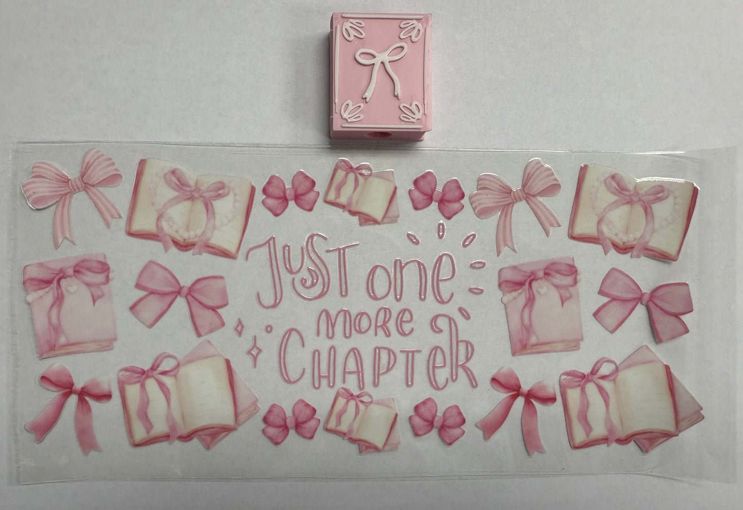Book and Bows Wrap w/ Straw Topper