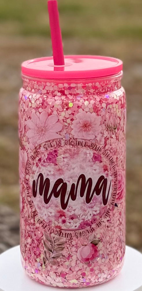 16oz Floral Mama
