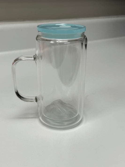Light Blue Glass Cup